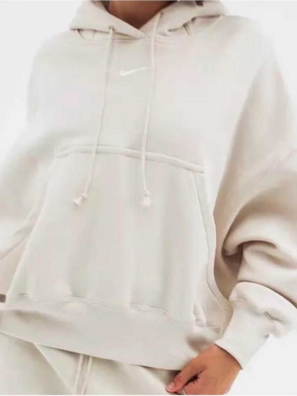 Oversized Nike Women's Phoenix Fleece Cropped Hoodie Sweatshirt